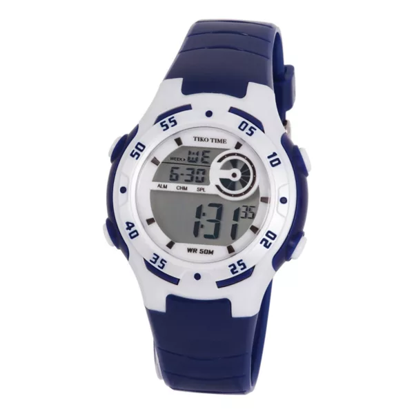 Tiko Time digitale Damenuhr 7455-1 – blau und weiß