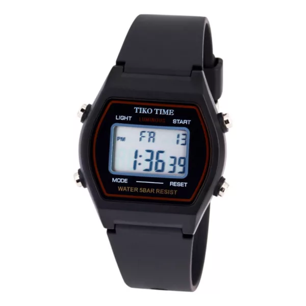 Tiko Time digitale Herrenuhr 7465-6 – schwarz und rot