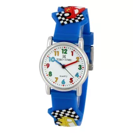 Tiko Time Kinderuhr mit 3D-Armband in blau 7466-9