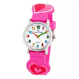 Tiko Time Kinderuhr mit Herzchen-Motiv 7467-0