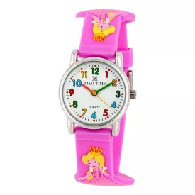 Tiko Time Kinderuhr mit 3D-Armband in lila 7467-6