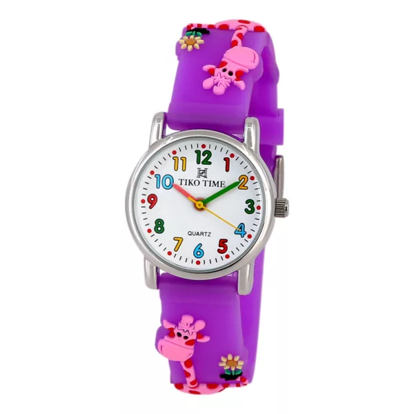 Tiko Time Kinderuhr mit 3D-Armband in lila 7468-2