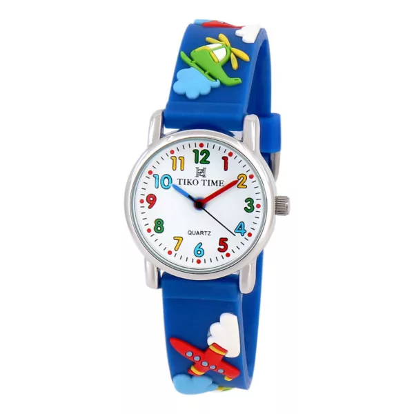Tiko Time Kinderuhr mit 3D-Armband in blau 7468-7