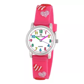 Tiko Time Kinderuhr mit 3D-Armband in rosa 7468-9