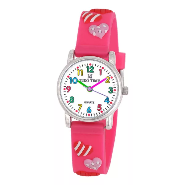 Tiko Time Kinderuhr mit 3D-Armband in rosa 7468-9
