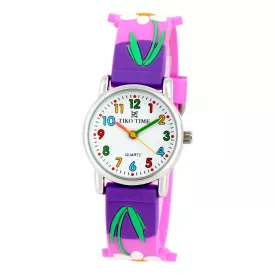 Tiko Time Kinderuhr mit 3D-Armband in lila 7469-1