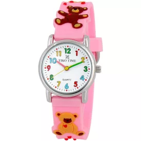 Tiko Time Kinderuhr mit Teddybär-Motiv 7469-4