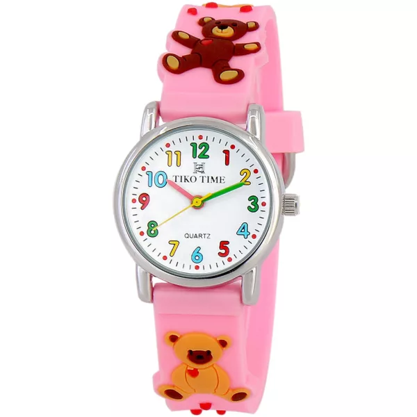 Tiko Time Kinderuhr mit Teddybär-Motiv 7469-4