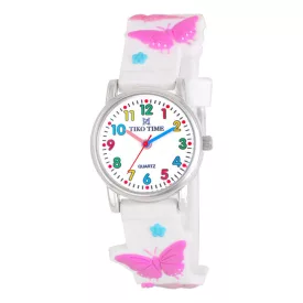 Tiko Time Kinderuhr mit Schmetterlings-Motiv 7469-9