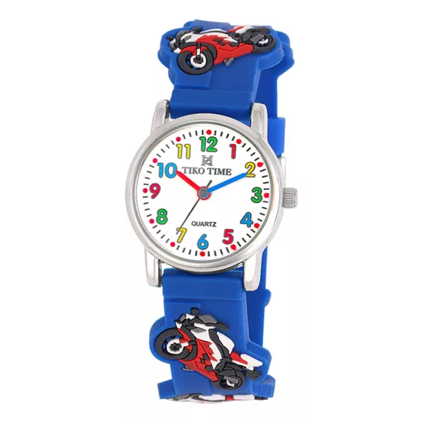 Tiko Time Kinderuhr mit Motorrad-Motiv 7471-1