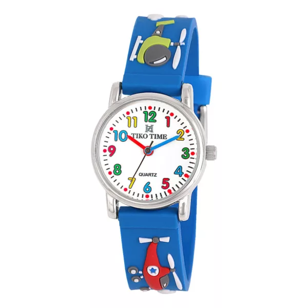 Tiko Time Kinderuhr mit Hubschrauber-Motiv 7471-3