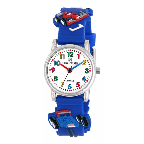 Tiko Time Kinderuhr mit Rennwagen-Motiv 7471-8