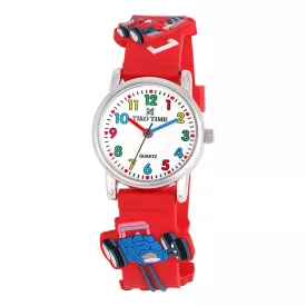 Tiko Time Kinderuhr mit Rennwagen-Motiv 7473-8