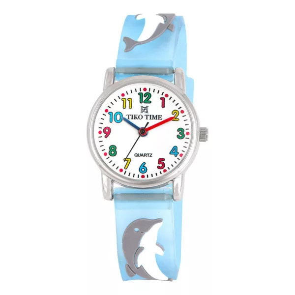 Tiko Time Kinderuhr mit Delfin-Motiv 7473-9