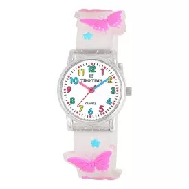 Tiko Time Kinderuhr mit Schmetterlings-Motiv 7474-0