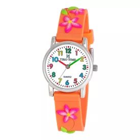 Tiko Time Kinderuhr mit Blumen-Motiv 7474-2