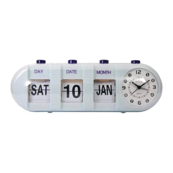 Tiko Time Klappzahl-Tischuhr mit Wecker 7604-1 – Gold