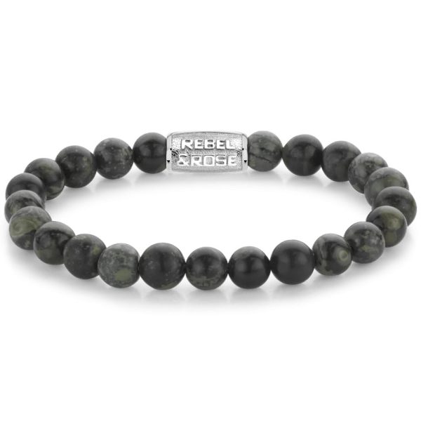 Rebel & Rose Green Rocks Mann Armband L RR-80107-S-L