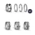 Bering weiblich Ring Satz SILVERLIGHTS-7