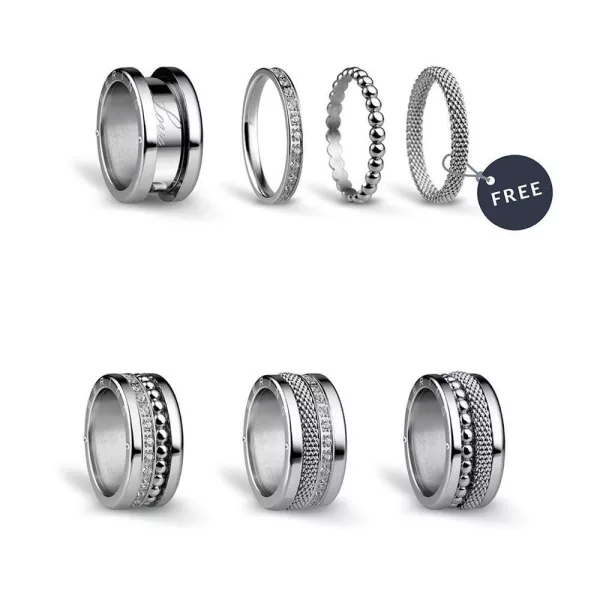Bering weiblich Ring Satz SILVERLIGHTS-8