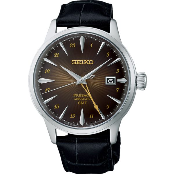 Seiko Presage Rusty Nail Cocktail Time GMT Herrenuhr SSK039J1